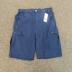 NWT! Pudolla Men's Hiking Cargo Shorts Quick Dry Outdoor Travel Shorts / Size S